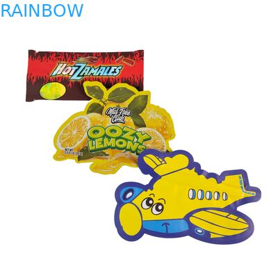 খাওয়ানো 3.5 গ্রাম মাইলার ব্যাগ জিপলক বিশেষ আকৃতির ক্যান্ডি হার্ব বিস্কুট গাম্মি প্যাকেজিং