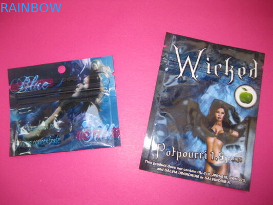 100 মাইক্রন পিইটি / ভিএমপিইটি / পিআর হার্বাল ধূপের জন্য হার্বাল ধূপ প্যাকেজিং