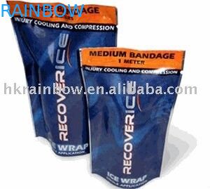 সাইড সীল চালের জন্য জিপার দিয়ে স্ন্যাক প্লাস্টিক ব্যাগ প্যাকেজিং আপ দাঁড়ানো