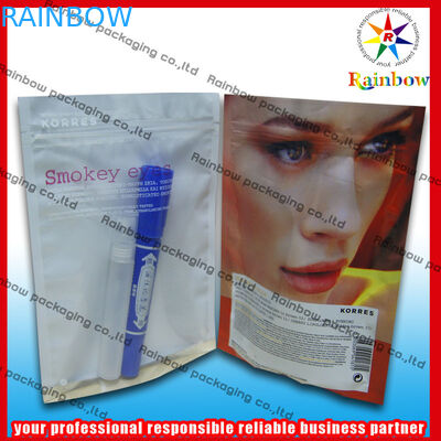 জিপ লক সঙ্গে অ্যালুমিনিয়াম ফয়েল কসমেটিক প্যাকেজিং ব্যাগ BPA বিনামূল্যে
