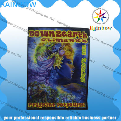 Down2earth / Geeked আপ / ডায়াবলো গোল্ড হার্বাল ধূপ জিপ প্লাস্টিক ব্যাগ আর্দ্রতা প্রুফ