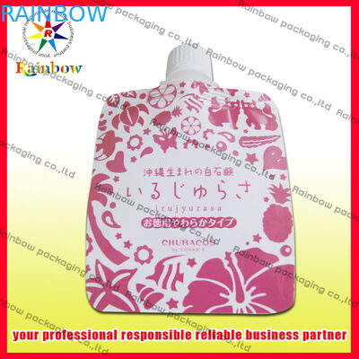 জুয়া, পিইটি / AL / PE জন্য ফয়েল স্পাউট পাউচ প্যাকেজিং তাপ সীল স্ট্যান্ড আপ