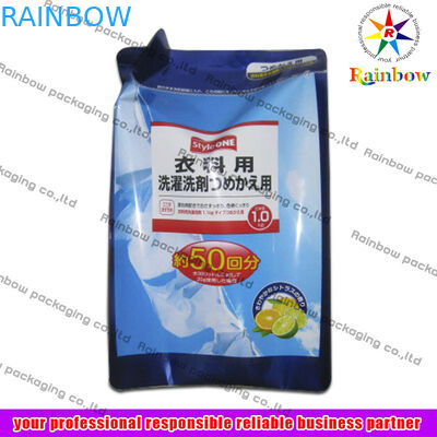 OPP ডিটারজেন্ট জন্য অ্যালুমিনিয়াম ফয়েল পচ প্যাকেজিং ব্যাগ আপ দাঁড়ানো
