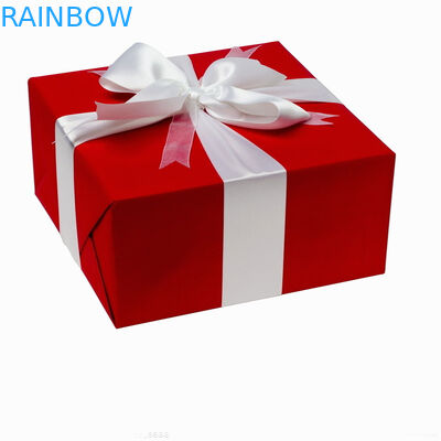 উপহার প্যাকেজিং জন্য শীর্ষ গ্রেড ভাঁজ পিচবোর্ড কাগজ বক্স রেড স্কোয়ার