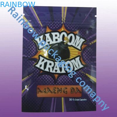 জল প্রমাণ কাস্টম জিপ প্লাস্টিক ব্যাগ ভেষজ ধূপ জন্য 100 মাইক্রন