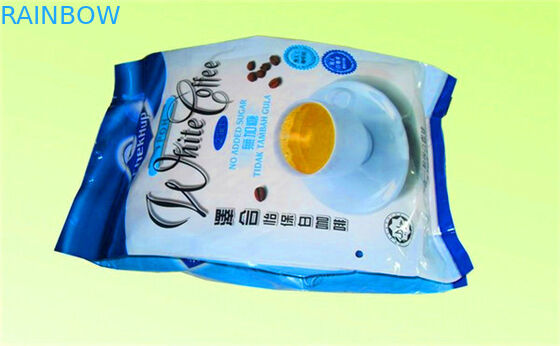 সাইড Gusset ফয়েল আপ দাঁড়ানো হোয়াইট কফি প্যাকেজিং জন্য 100 মাইক্রন pouches