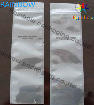 Ziplock হোয়াইট ট্রি সাইড সীল ফয়েল পouch থালা টিয়ার নোট সঙ্গে স্তরিত