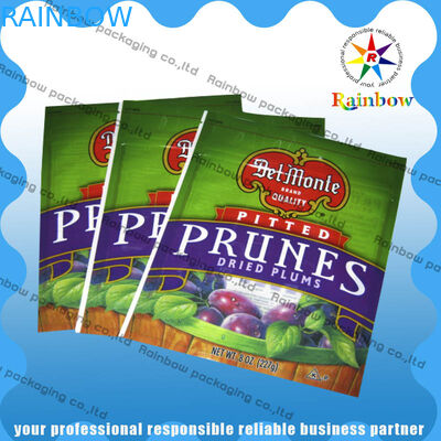 তিন-সিল রঙিন মুদ্রণ স্ন্যাক ব্যাগ প্যাকেজিং স্ন্যাক / মশলা জন্য খাদ্য গ্রেড প্লাস্টিক