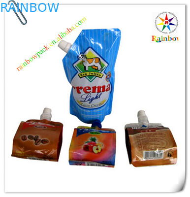 অ্যালুমিনিয়াম ফয়েল স্ট্যান্ড আপ ব্যাগ রঙিন মুদ্রণ সঙ্গে পিইটি / এনওয়াই / PE খাদ্য গ্রেড