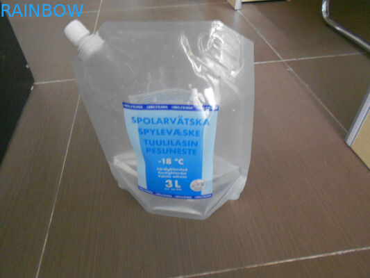 রঙিন মুদ্রণ জল প্রুফ স্ট্যান্ড আপ Liguid জন্য কোণার স্পাউট সঙ্গে প্যাকেজিং ব্যাগ