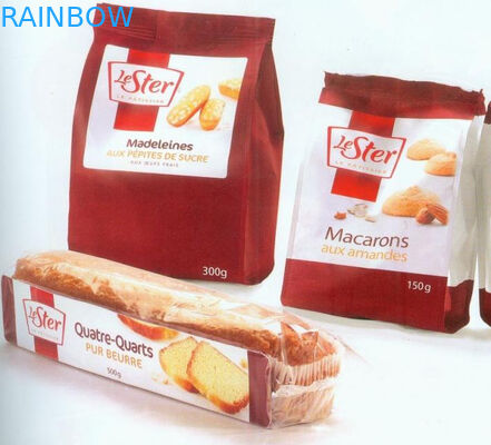 ব্রেড প্যাকেজিং জন্য কাস্টমাইজড কাগজ ব্যাগ গ্রিপ একাধিক সীল পুনর্ব্যবহৃত