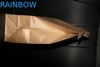 ব্রাউন লোগো প্রিন্টেড কাস্টমাইজড কাগজের ব্যাগ, স্ট্যান্ড আপ ব্যাগ নিন