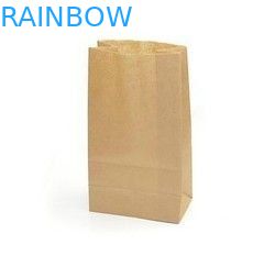 ব্রাউন লোগো প্রিন্টেড কাস্টমাইজড কাগজের ব্যাগ, স্ট্যান্ড আপ ব্যাগ নিন