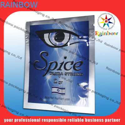 100 মাইক্রন অ্যালুমিনিয়াম ফয়েল ব্যাগ PET / AL / PE হার্বাল ধূপ প্যাকেজ জন্য