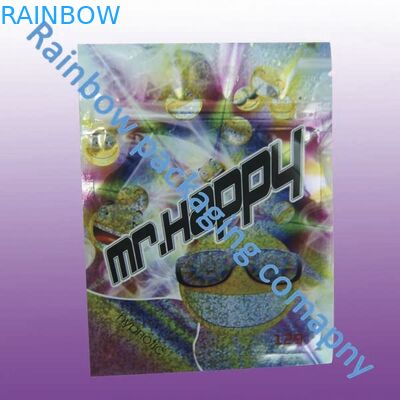 Ziplock হার্বাল ধূপ প্যাকেজিং, কাস্টমাইজড রঙিন মুদ্রণ জিপ প্লাস্টিকের ব্যাগ