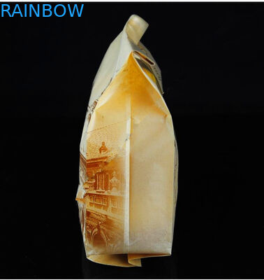 জিপার ব্রাউন ক্রাফ্ট কাস্টমাইজড পেপার ব্যাগ ব্রেড / বিয়ানের সাথে মুদ্রণ