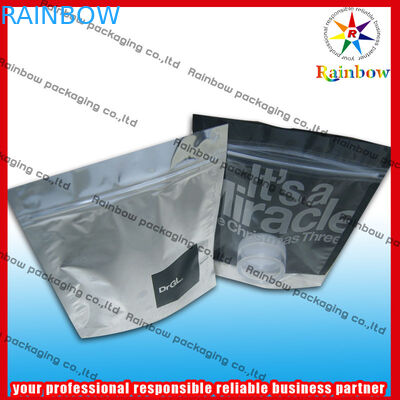 Ziplock সঙ্গে প্রসাধনী প্যাকেজিং ব্যাগ রঙিন মুদ্রণ আপ দাঁড়ানো