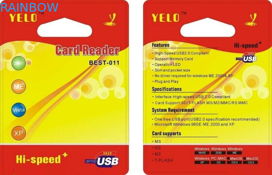 কার্ড রিডার প্যাকেজ জন্য কাস্টম লোগো পরিষ্কার ব্লিস্টার প্যাক প্যাকেজিং