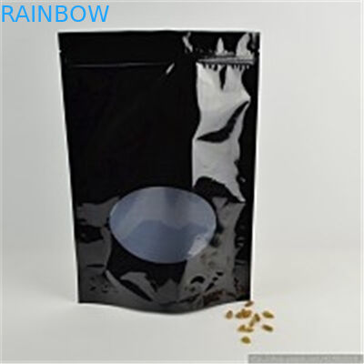 জipper অ্যালুমিনিয়াম ফয়েল পেষণকারী, পরিষ্কার উইন্ডো ওয়ালুন / স্ন্যাক প্যাকেজিং ব্যাগ