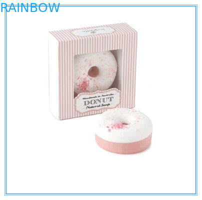 আলংকারিক পিঙ্ক সাবান প্যাকেজিং বক্স পুনর্ব্যবহৃত হাত তৈরি কাগজ