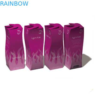 লাল প্রসাধনী কাগজ বক্স প্যাকেজিং প্রদর্শন জন্য 350 গ্রাম হোয়াইট পেপার