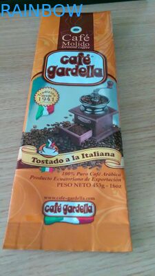 কাস্টম মুদ্রিত প্লাস্টিকের পাইচ প্যাকেজিং, জিপার কফি বীন প্যাকেজিং