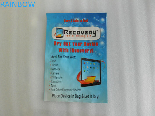 ইলেকট্রনিক পণ্য জন্য তিনটি সাইড সীল মুদ্রণ ফয়েল পচ প্যাকেজিং ফ্ল্যাট জিপলক