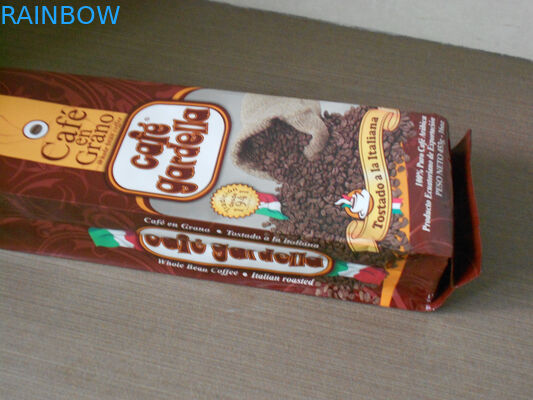 অ্যালুমিনিয়াম কফি বীন প্যাকেজিং ব্যাগ ম্যাট ফিন বাদামী ফয়েল পাউন্ড