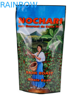 পুনর্ব্যবহারযোগ্য স্ট্যান্ড আপ pouches রঙিন মুদ্রণ চকচকে শেষ জিপার