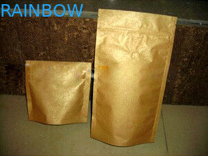 Ziplock Laminated অ্যালুমিনিয়াম ফয়েল সম্পূর্ণ মুদ্রণ প্লাস্টার ব্যাগ গোল্ড স্ট্যান্ড আপ ম্যাট শেষ