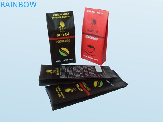 সিলভার ভ্যাকুয়াম সীল চা ব্যাগ প্যাকেজিং ম্যাট ফিনিস Degassing ভালভ সঙ্গে দাঁড়ানো