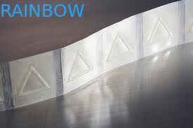 পুনর্ব্যবহারযোগ্য ক্লিয়ার ট্রায়াঙ্গেল সঙ্কুচিত আঠালো লেবেল Blindman / স্টিকার জন্য টাচাইল সতর্কতা