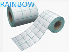 হোয়াইট আয়তক্ষেত্র কাগজ আঠালো স্টিকার লেবেল রোল অ মুদ্রিত