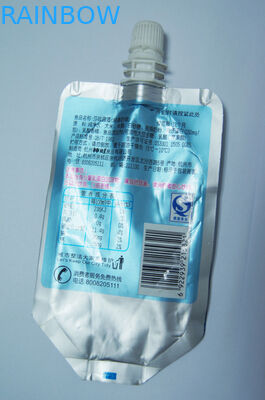 ওয়াইন প্যাকেজিং জন্য 150ml সিলভার অ্যালুমিনিয়াম ফয়েল ফ্ল্যাট স্পাউথ পাউন্ড প্যাকেজিং