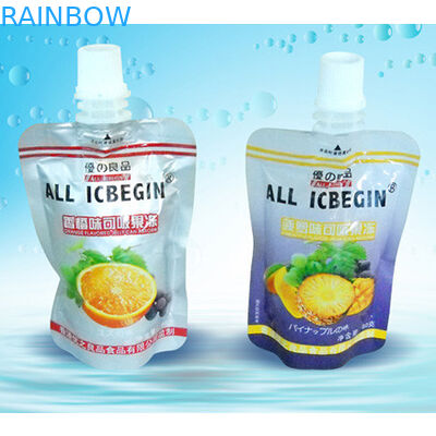 ফলের রস প্যাকেজিং / স্পাউট সঙ্গে তরল ব্যাগ জন্য কাস্টম প্লাস্টিক স্পাউথ পাউন্ড