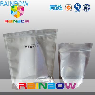 কাস্টম Laminated চটচটে সিলভার ফিতা পেষণকারী পেষণকারী সঙ্গে জিপার