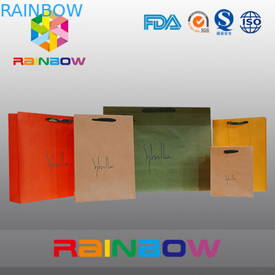 স্বতন্ত্র নকশা হোয়াইট / লাল কাস্টম মুদ্রিত কাগজ ব্যাগ সঙ্গে ব্যাগ