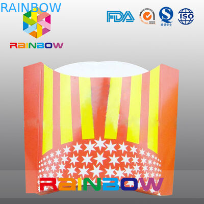 Biodegradable দূরে ডিসপোজেবল কাগজ বক্স ফরাসি ফ্রাই প্যাকেজিং নিন