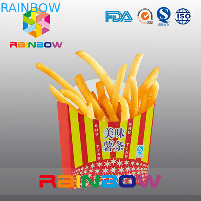 Biodegradable দূরে ডিসপোজেবল কাগজ বক্স ফরাসি ফ্রাই প্যাকেজিং নিন