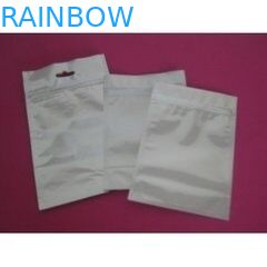 হোয়াইট সিলভার 3 সাইড কাস্টম মুদ্রিত অ্যালুমিনিয়াম ফয়েল কিলিং ব্যাগ সঙ্গে জীপ