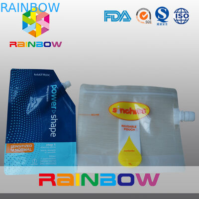 Laminated স্তর উপাদান পুনর্ব্যবহৃত তরল স্পাউট ব্যাগ শিশুর খাদ্য জন্য জিপার সঙ্গে