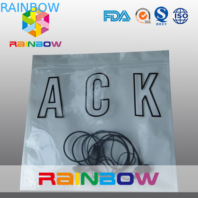 তিন পার্শ্ব সীল স্বচ্ছ ফ্রন্ট হোয়াইট পার্ল ব্যাক জিপার সঙ্গে এন্টি স্ট্যাটিক ব্যাগ