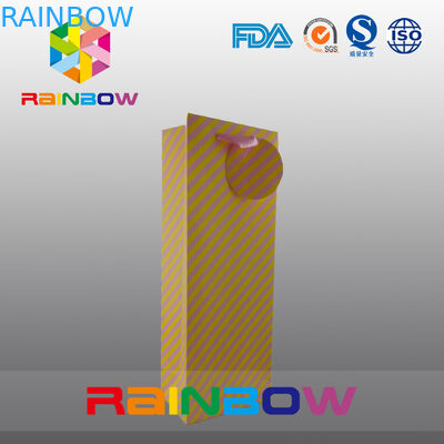 রেড ওয়াইন বোতল প্যাকেজিং জন্য পিপি দড়ি সঙ্গে বায়োড্রেগ্যায়েবল কাস্টমাইজড কাগজ ব্যাগ