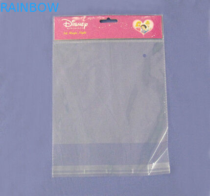 হলুদ OPP হেড প্যাকেজিং মুদ্রণ ব্যাগ / টুথপিক জন্য হোল সঙ্গে OPP Cello ব্যাগ