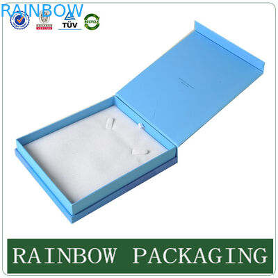 কাস্টম সাইজ স্কাই ব্লু জুয়েলারী কেস, গ্লাইসিওসো গ্ল্যাড বক্সের জন্য গয়না বক্স
