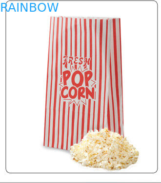 কাস্টমাইজড ফ্লাট বোতাম ব্রাউন ক্রাফ্ট পেপার ব্যাগ স্ন্যাকের জন্য শীর্ষ ওপেন