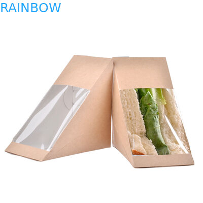 পিরামিড আকৃতির Popcorn চিকেন বক্স, Sanwhiches জন্য নিষ্পত্তিযোগ্য কাগজ বাক্স