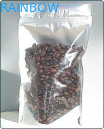 100g স্ন্যাক ব্যাগ প্যাকেজিং ফ্রন্ট ট্রান্সপেন্ট ফিরে জিমার সঙ্গে ফয়েল