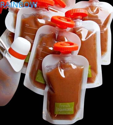 কাস্টম ডিজাইন খাদ্য গ্রেড শিশুর খাদ্য জন্য স্পাউট সঙ্গে পাউন্ড স্ট্যান্ড