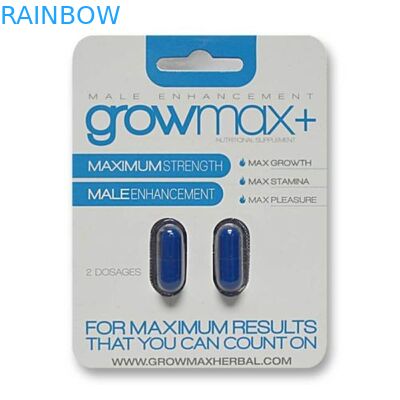 কাস্টম মুদ্রিত হ্যাঙ্গিং পেপার কার্ড প্যাকেজিং দুই গর্ত সঙ্গে পুরুষ বৃদ্ধি স্টিমুল্যান্ট